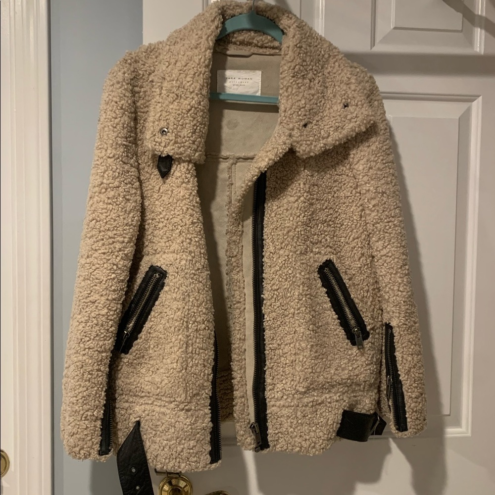 Zara faux shearling coat